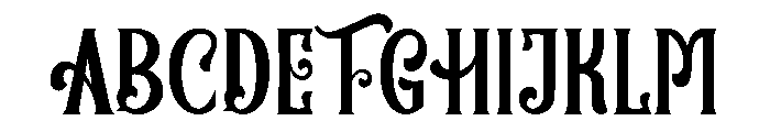 Fishtail Christmas Font UPPERCASE
