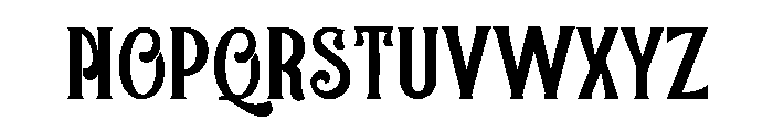 Fishtail Christmas Font LOWERCASE