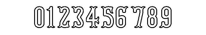 Fishtail Outline Font OTHER CHARS