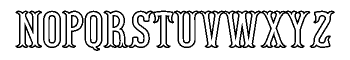 Fishtail Outline Font UPPERCASE