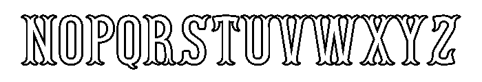 Fishtail Outline Font LOWERCASE