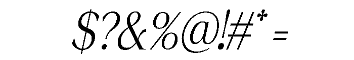 Fitgad ExtLt Ita Cond Font OTHER CHARS