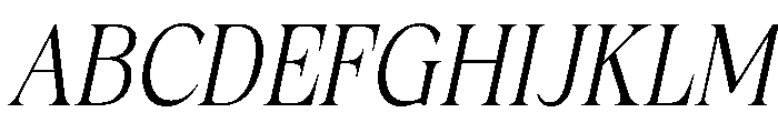 Fitgad ExtLt Ita Cond Font UPPERCASE