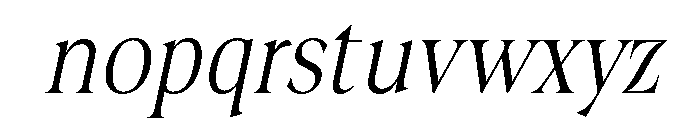 Fitgad ExtLt Ita Cond Font LOWERCASE