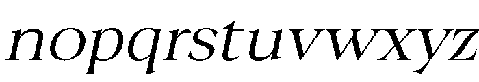 Fitgad ExtLt Ita Exp Font LOWERCASE