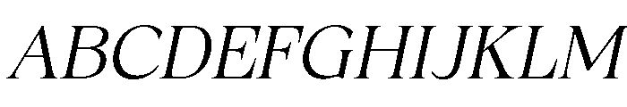 Fitgad ExtLt Ita SemExp Font UPPERCASE