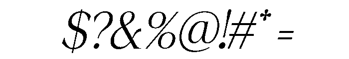 Fitgad ExtLt Ita SemiCond Font OTHER CHARS