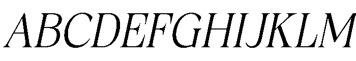 Fitgad ExtLt Ita SemiCond Font UPPERCASE