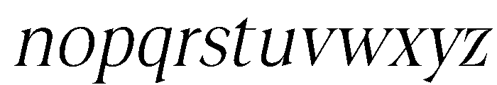 Fitgad ExtLt Ita SemiCond Font LOWERCASE