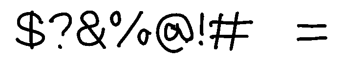 Five Years Old Font OTHER CHARS
