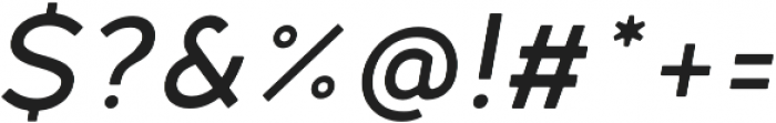 Fibon Neue Medium Italic Round otf (500) Font OTHER CHARS