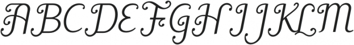 Fielke Italic otf (400) Font UPPERCASE