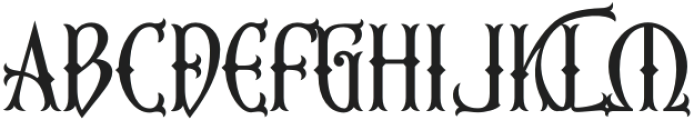 Fifth Reign Regular otf (400) Font LOWERCASE