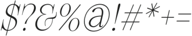 Figo Shiftz Editorial Thin Italic otf (100) Font OTHER CHARS