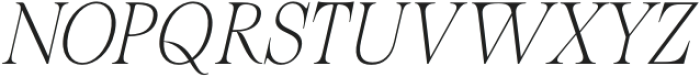 Figo Shiftz Editorial Thin Italic otf (100) Font UPPERCASE