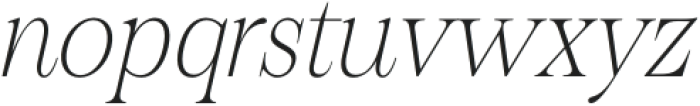 Figo Shiftz Editorial Thin Italic otf (100) Font LOWERCASE