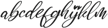Fikashu Italic otf (400) Font LOWERCASE