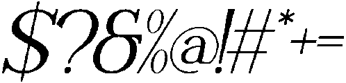 Filarencia Italic otf (400) Font OTHER CHARS
