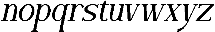 Filarencia Italic otf (400) Font LOWERCASE