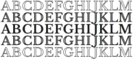 Filled Regular otf (400) Font UPPERCASE