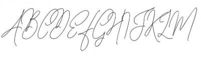 Fillmade Signature Regular otf (400) Font UPPERCASE