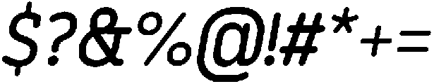 FinalistRoundSlab-BoldItalic otf (700) Font OTHER CHARS