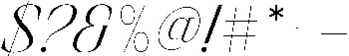 Finico Light Italic otf (300) Font OTHER CHARS