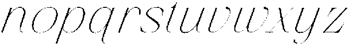 Finico Thin Italic otf (100) Font LOWERCASE