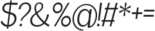 Fintalux Condensed Italic Light Italic otf (300) Font OTHER CHARS