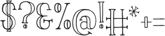 Fiore Dilona Outline otf (400) Font OTHER CHARS