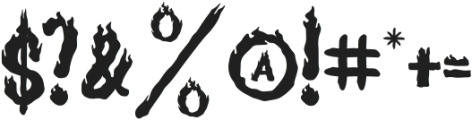 Fire Ace Regular otf (400) Font OTHER CHARS