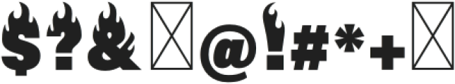 Firehead Black otf (900) Font OTHER CHARS