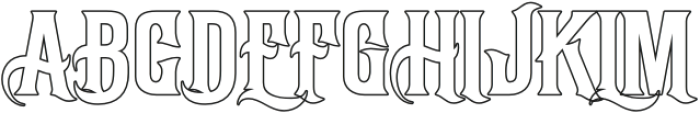 Firelast Outline otf (400) Font UPPERCASE