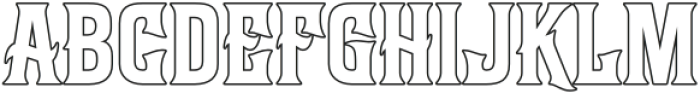 Firelast Outline otf (400) Font LOWERCASE