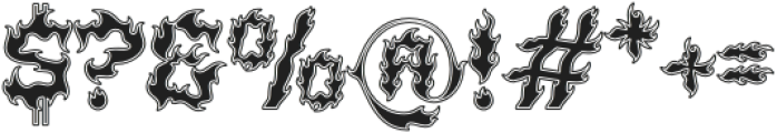 Firelost Outline otf (400) Font OTHER CHARS