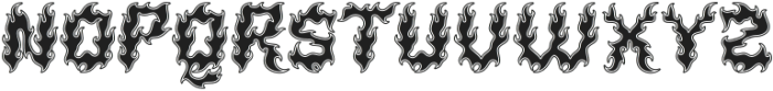 Firelost Outline otf (400) Font UPPERCASE