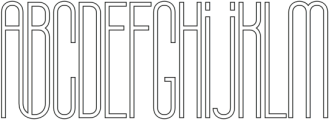 First Contact Ultra Light Outline otf (300) Font LOWERCASE