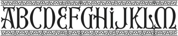 First Reign Border otf (400) Font LOWERCASE