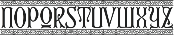 First Reign Border otf (400) Font LOWERCASE