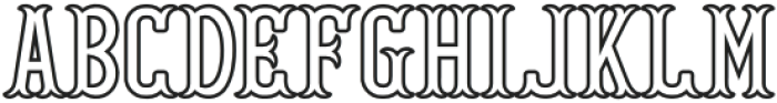 Fishtail Outline Regular otf (400) Font UPPERCASE