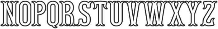 Fishtail Outline Regular otf (400) Font LOWERCASE