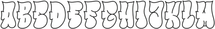 Fiuzz Regular Outline otf (400) Font UPPERCASE