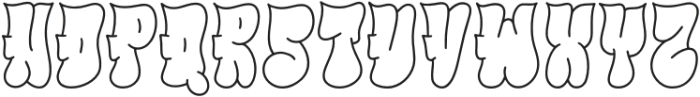 Fiuzz Regular Outline otf (400) Font UPPERCASE