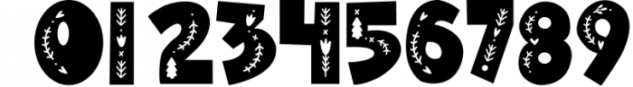 FIR TREE Scandinavian Winter Cut Out Font Font OTHER CHARS
