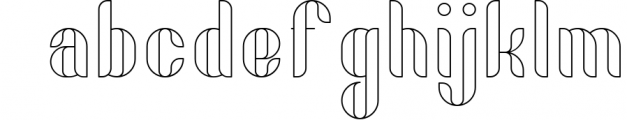 Fika Outline Font LOWERCASE