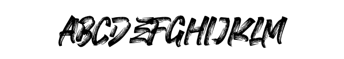 FIGHTER BRUSH Font UPPERCASE