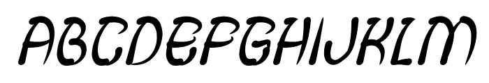 FISH BONE Italic Font UPPERCASE
