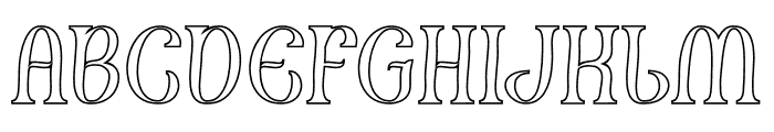 FISHERMAN-Hollow Font UPPERCASE