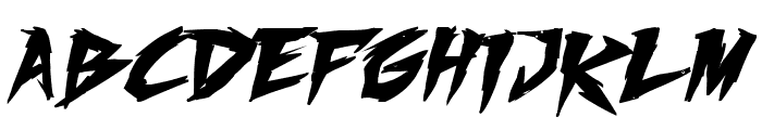 Fighting Spirit turbo Bold Italic Font LOWERCASE