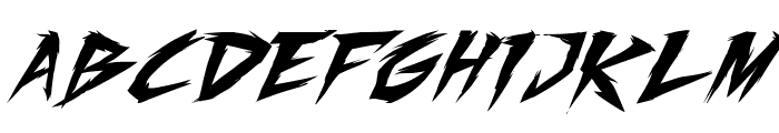 Fighting Spirit turbo Italic Font UPPERCASE